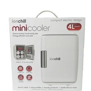 Ionchill Minicooler – AC/DC Portable Thermoelectric Cooler 4L White NEW